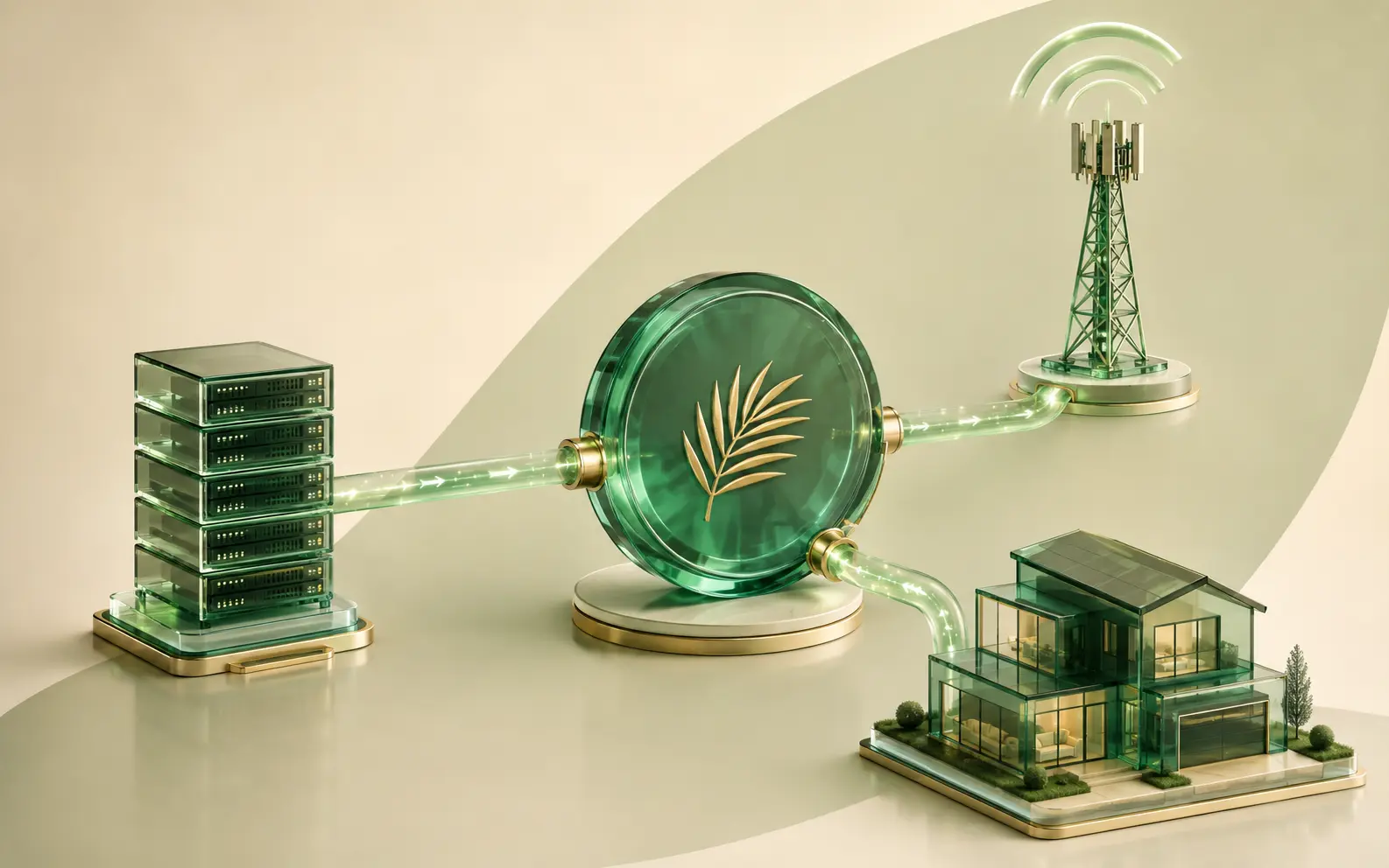 Palm Proxy hub connecting Dedicated ISP, Mobile, and Premium Residential proxy networks